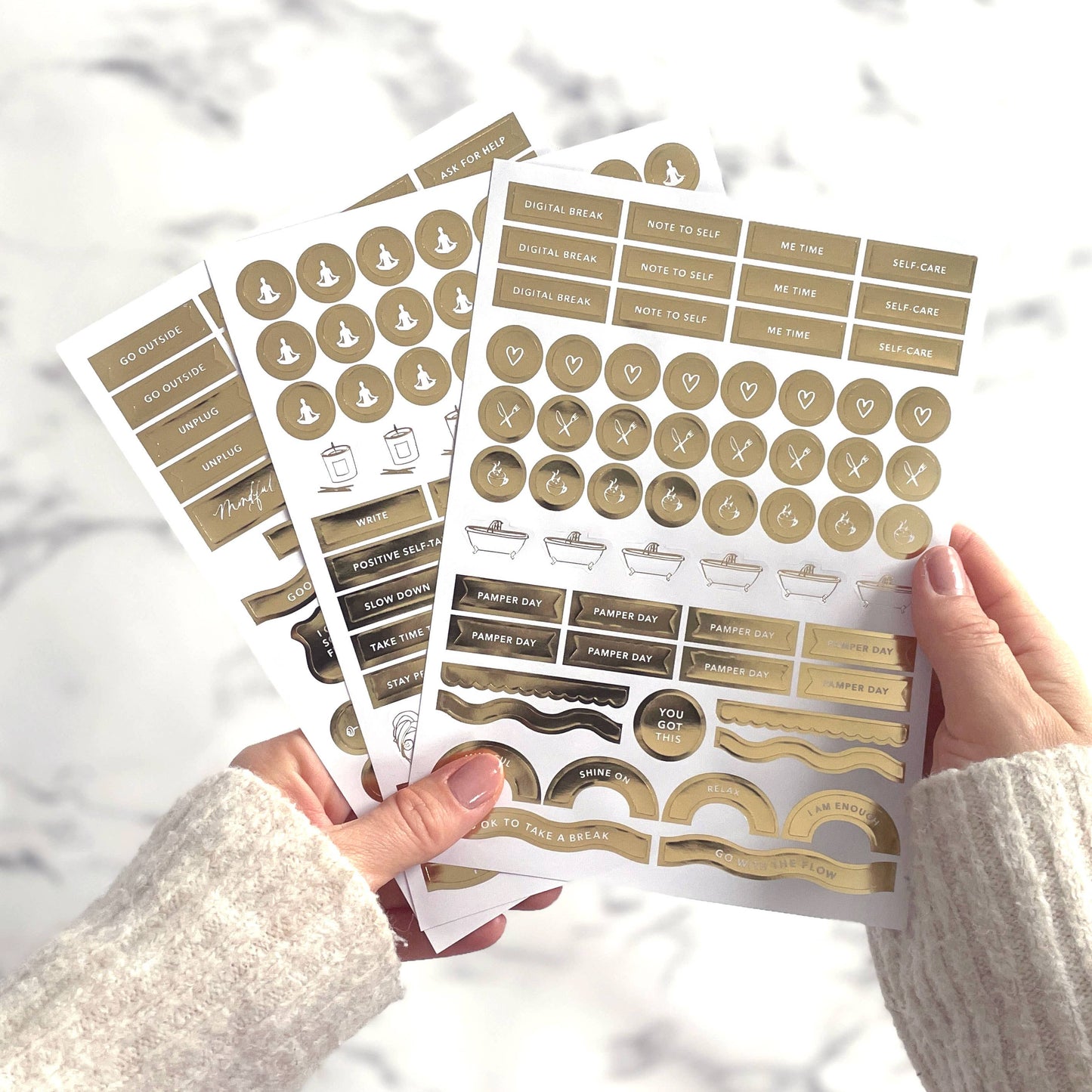 Self-Care intentions and gratitude journal (Pebble)