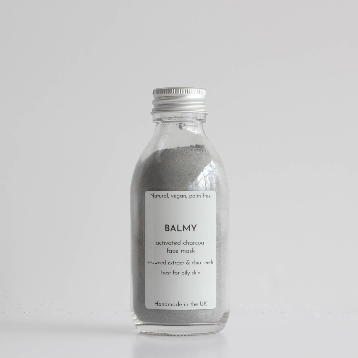 Activated charcoal powdered face mask