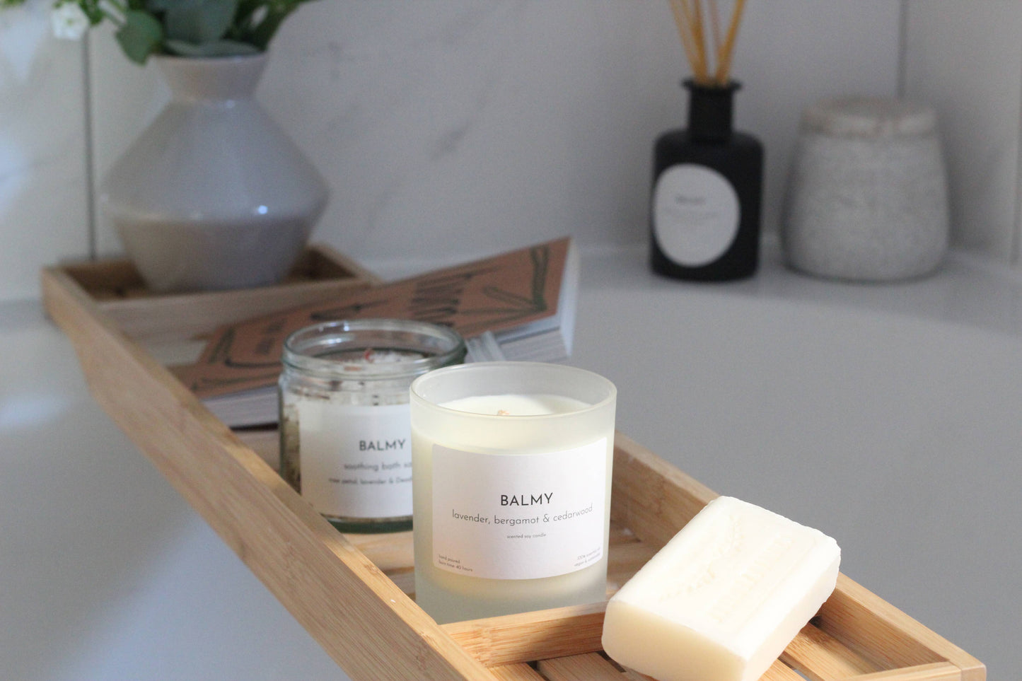 Lavender, bergamot & cedarwood soy & essential oil candle
