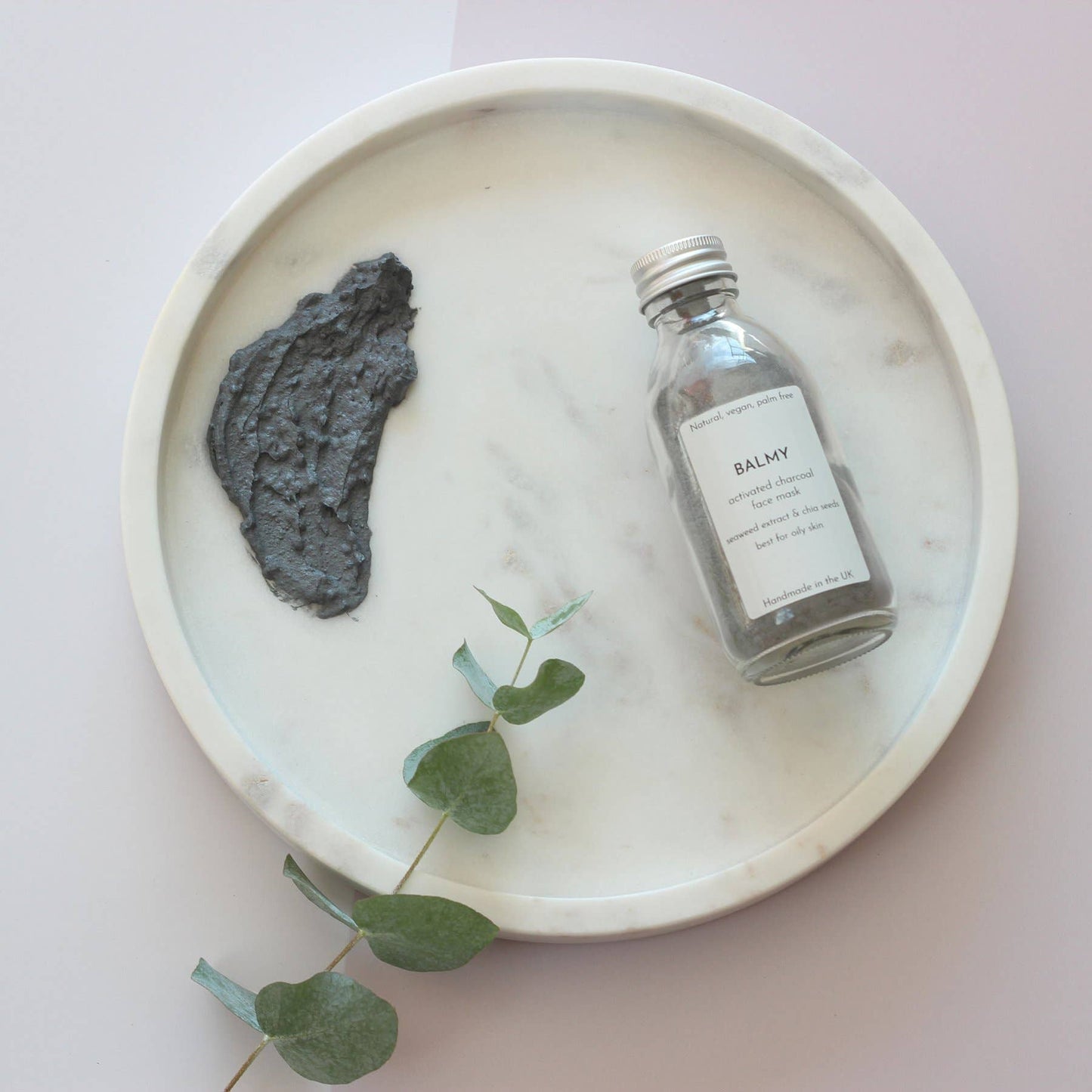 Activated charcoal powdered face mask