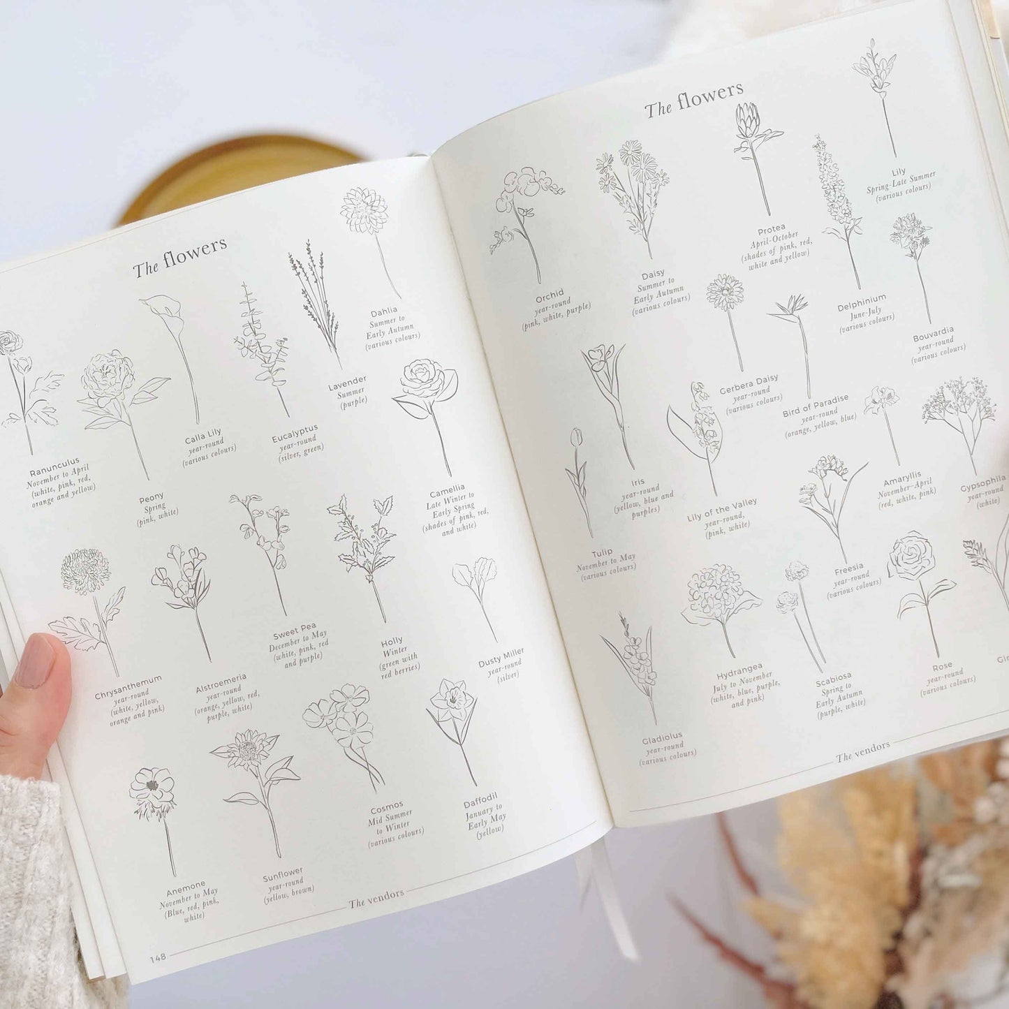 Luxury eucalyptus wedding planner book with gilded edge