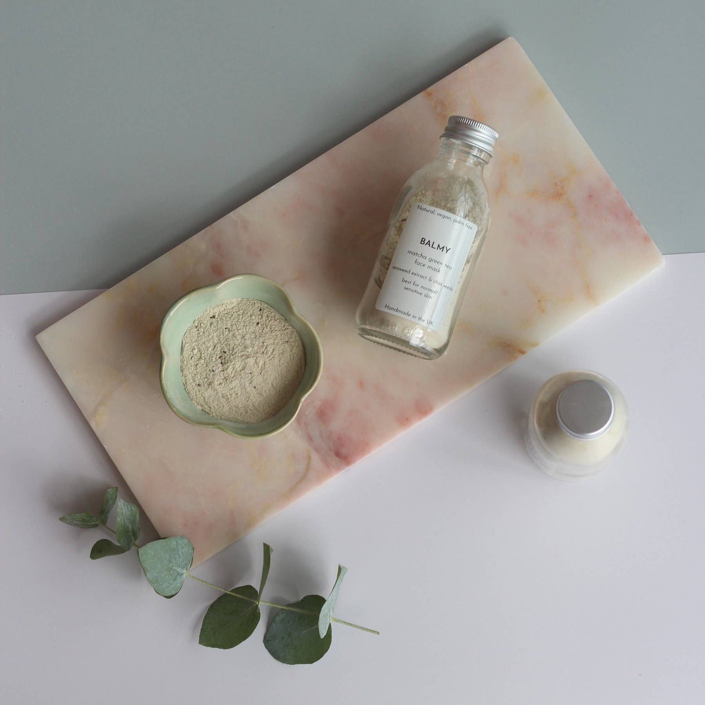 Matcha green tea powdered face mask