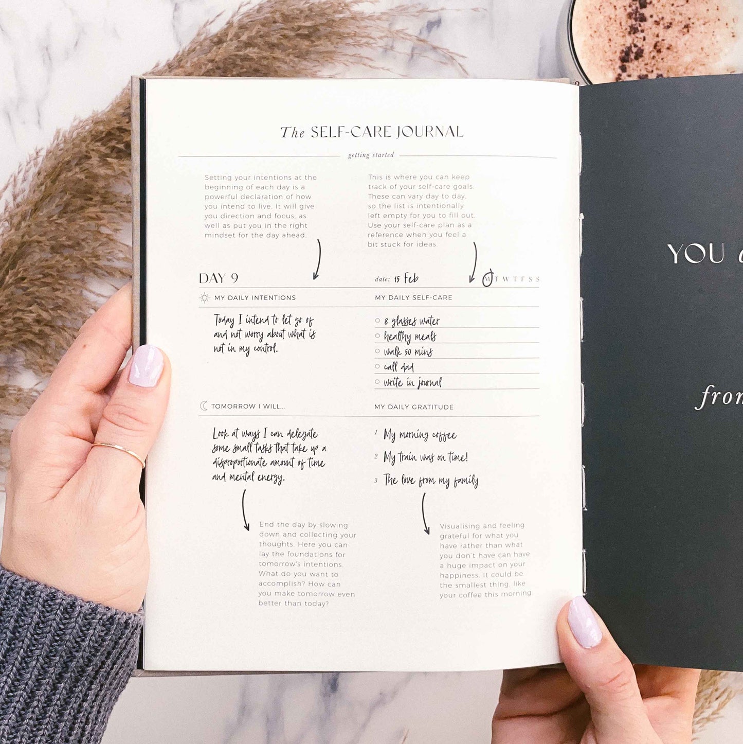 Self-Care intentions and gratitude journal (Pebble)