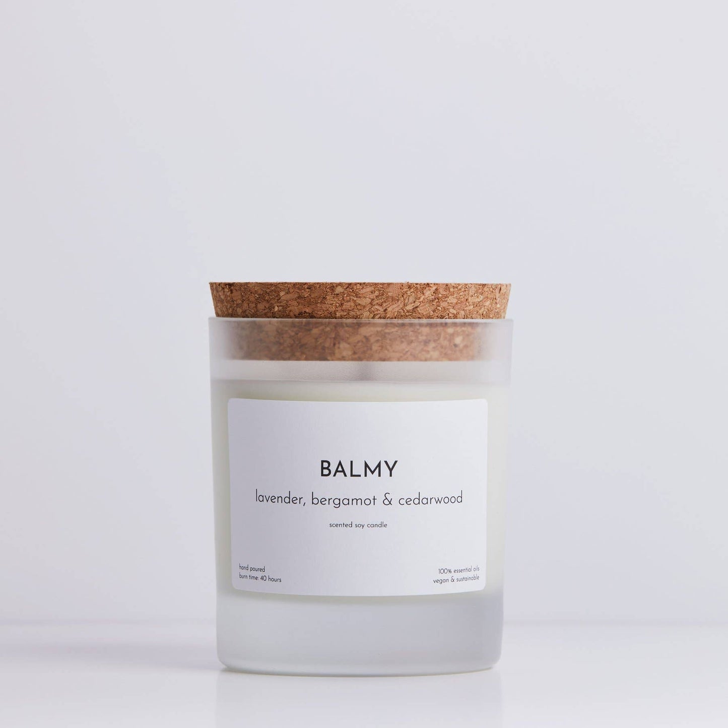 Lavender, bergamot & cedarwood soy & essential oil candle