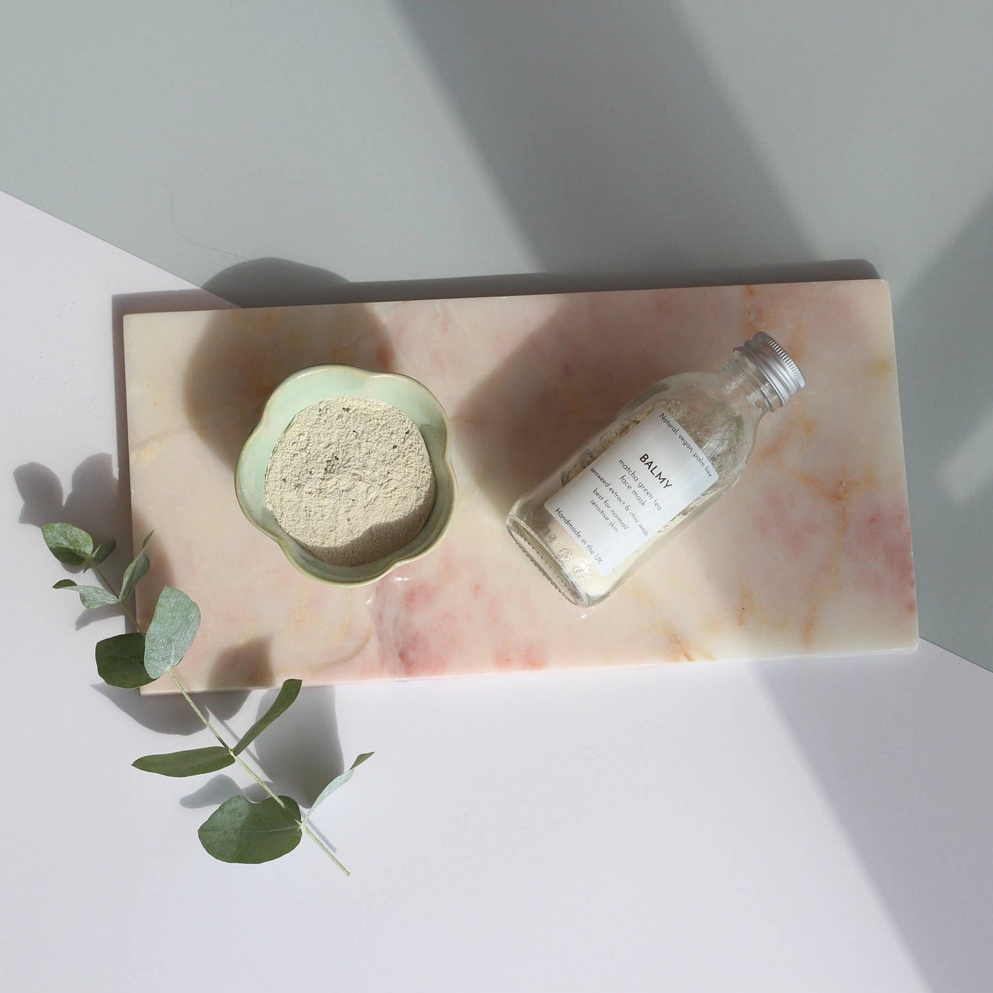 Matcha green tea powdered face mask