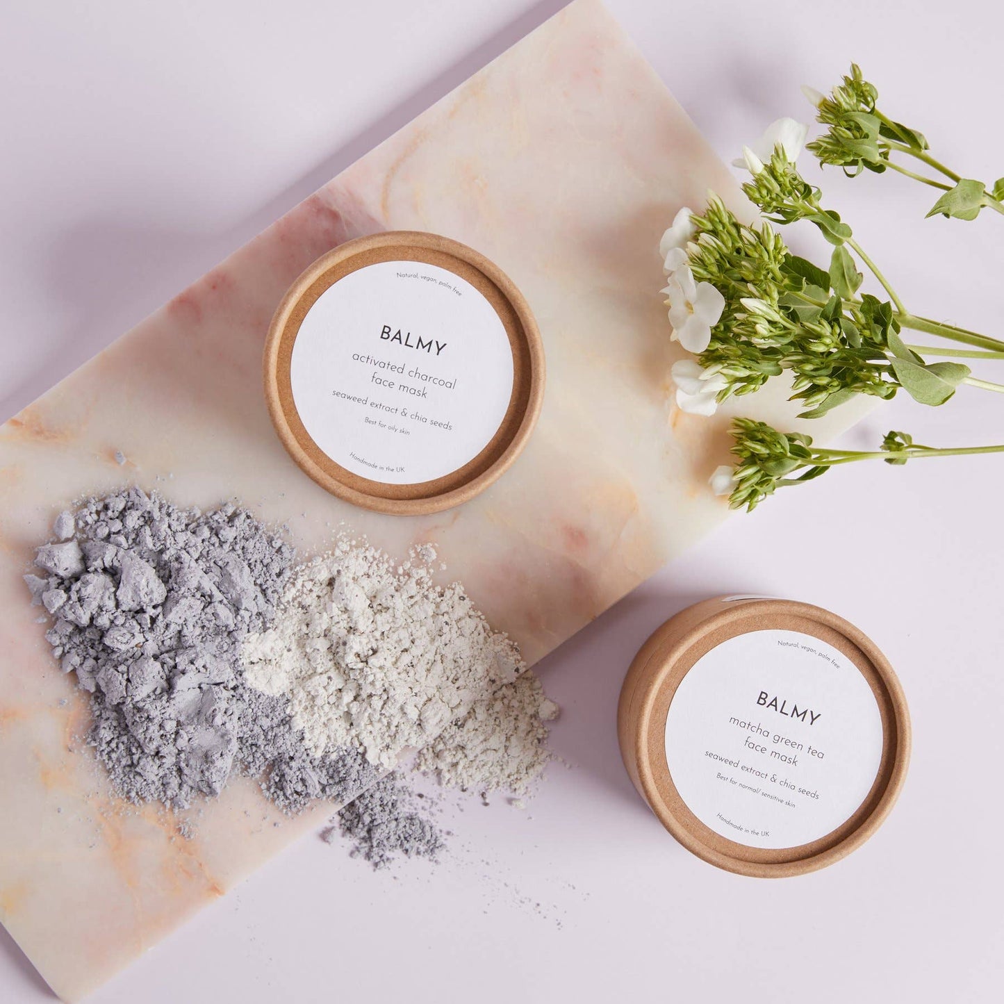 Activated charcoal powdered face mask