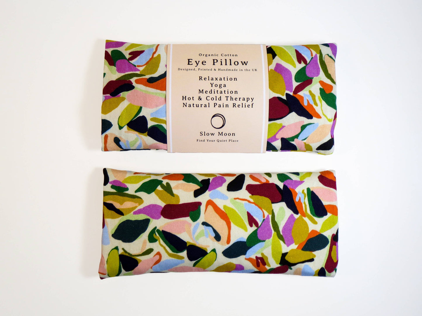 Organic cotton eye pillow for relaxation and yoga