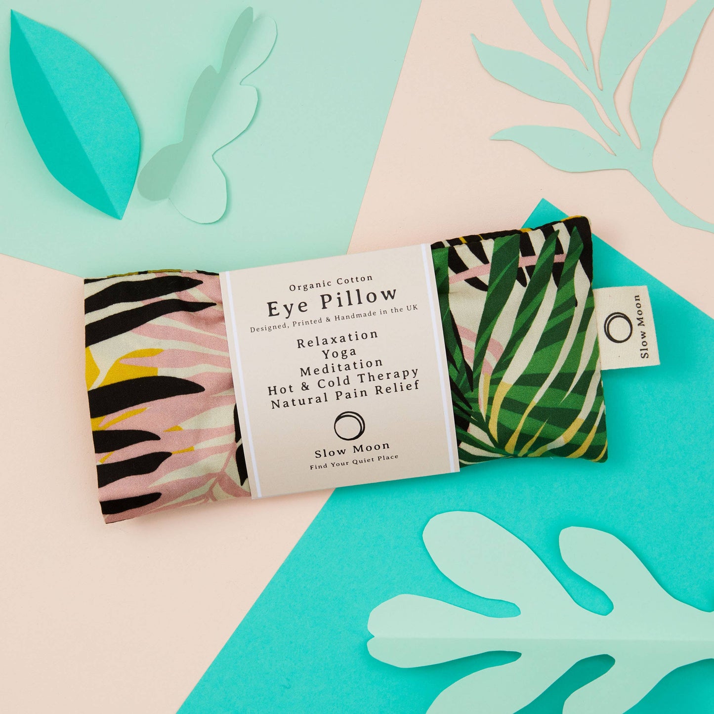 Organic cotton eye pillow for relaxation and yoga