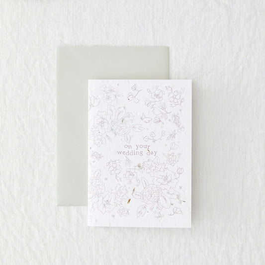 Wedding Day - love plantable wildflower seed flower card